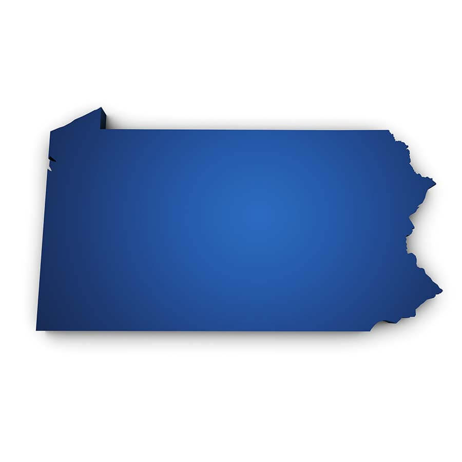3D image of Pennsylvania