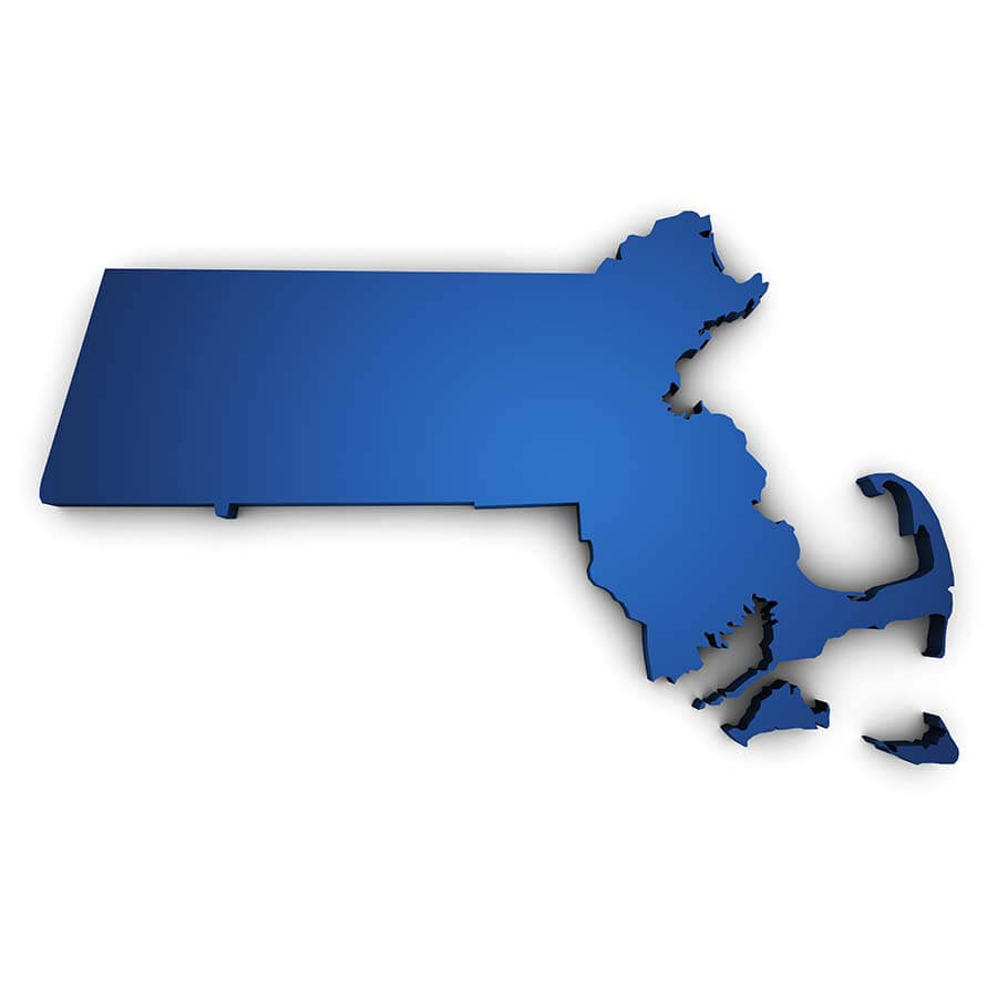 3D image of Massachusetts