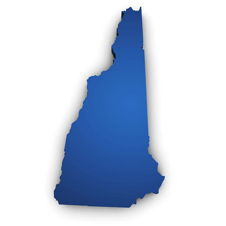 3D image of New Hampshire